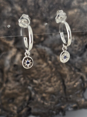 Star Coin Hoop Earrings