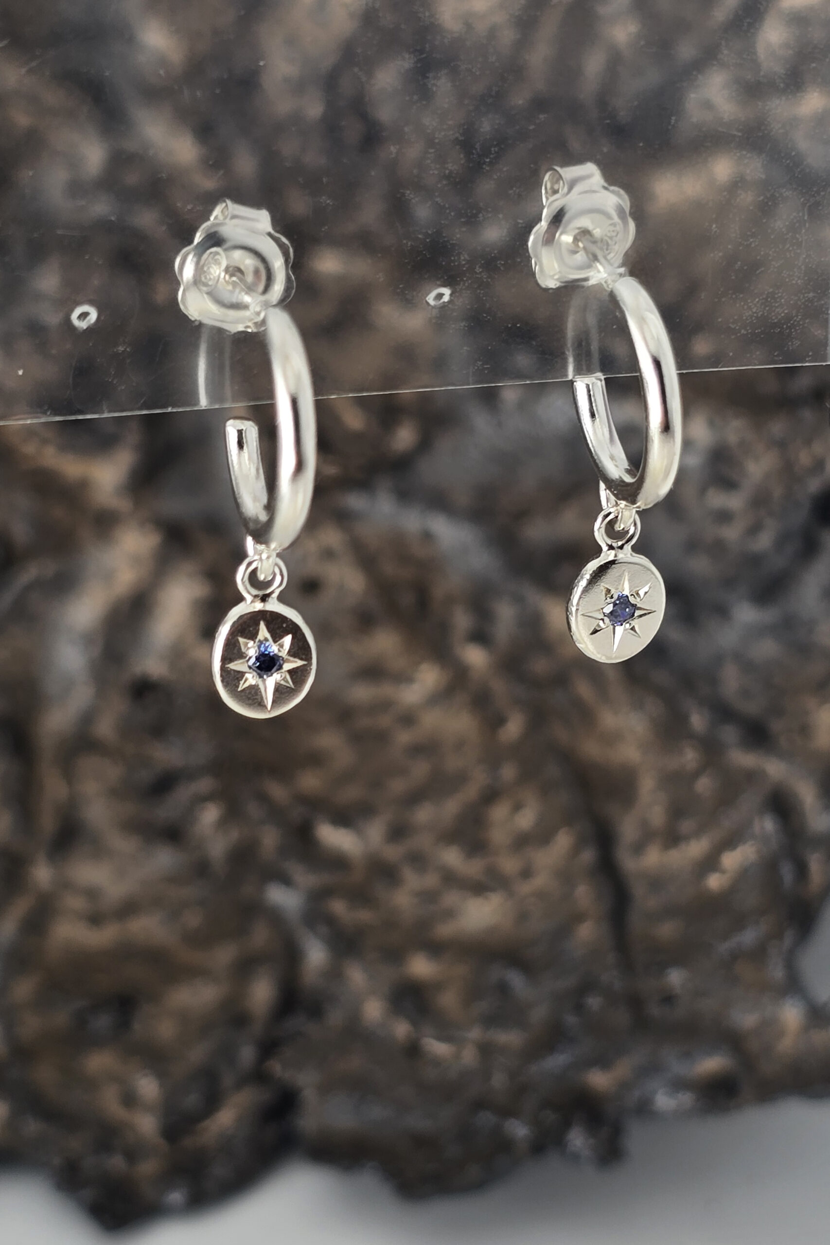 E Star coin (2) Star Coin Hoop Earrings - Image 1