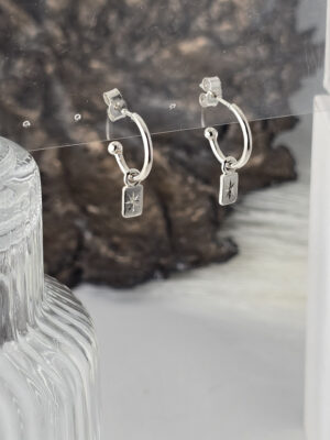 Tag Hoop Earrings