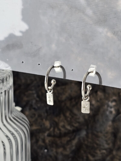 Tag Hoop Earrings - Image 4