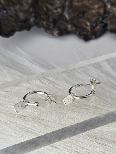 Tag Hoop Earrings - Image 3