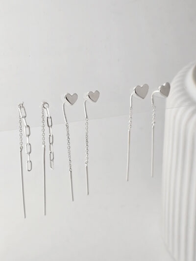 Heart Thread Earrings - Image 9