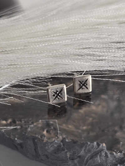 Hammered Stud Earrings - Image 5