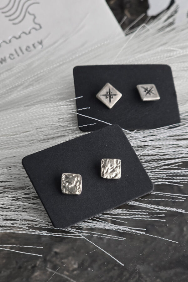 Hammered Stud Earrings